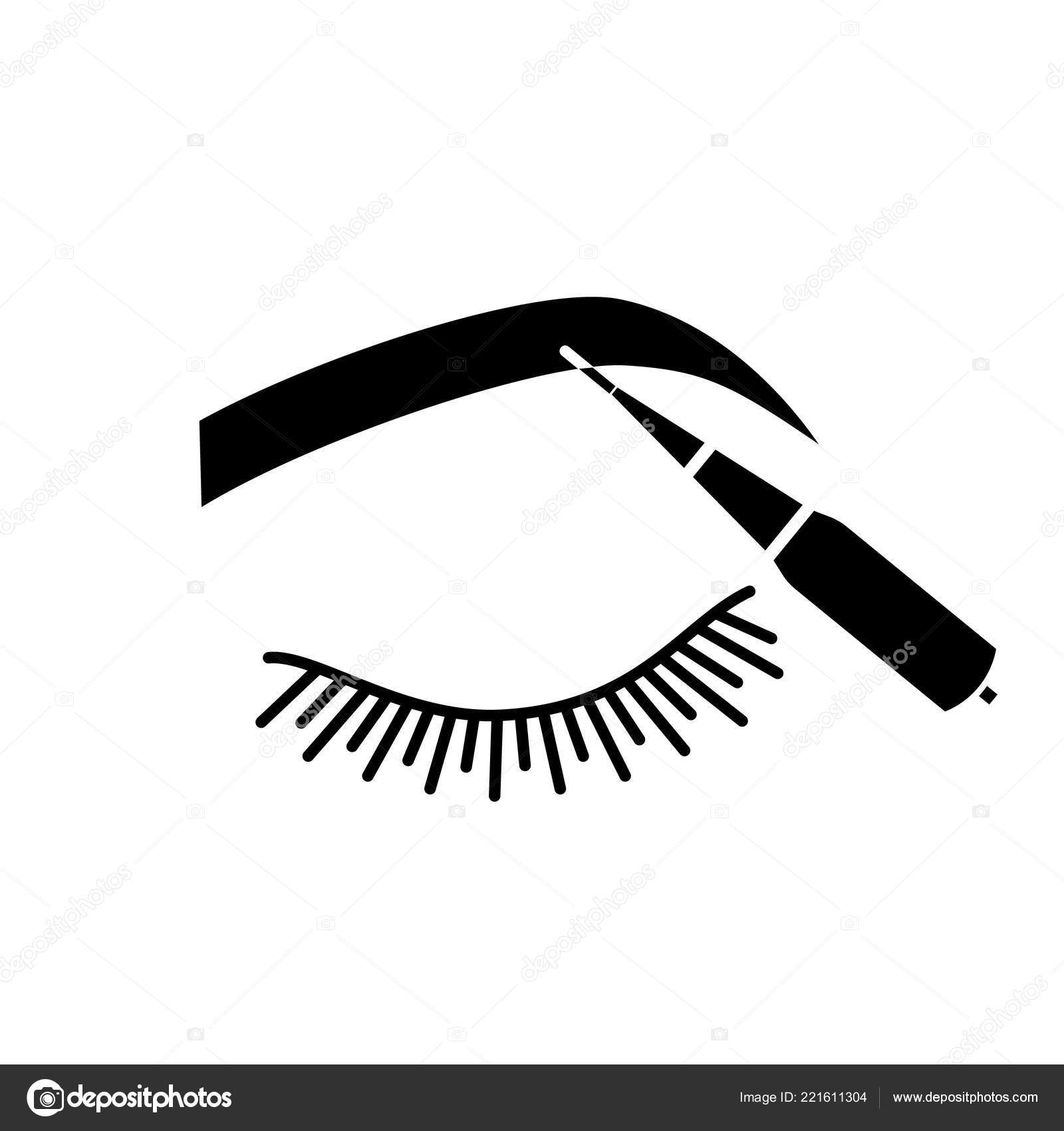 Microblading Eyebrows Glyph Icon Microblading Pen Tool Eyebrows Tattoo Pen Stock Vector Image By C Bsd