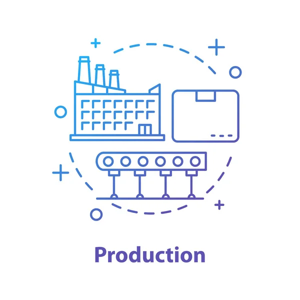 Výrobní Koncepce Ikona Výroba Průmyslový Sektor Nápad Tenká Linie Obrázku — Stockový vektor