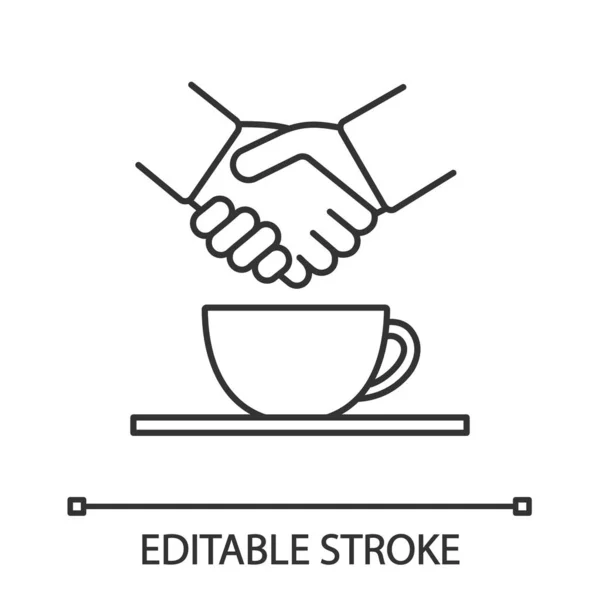 Handshake Gesture Linear Icon Thin Line Illustration Shaking Hands Emoji  Stock Vector by ©bsd_studio 250417644