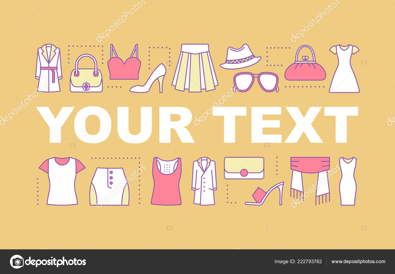 Women Clothes Word Concepts Banner Clothing Store Fashion Presentation Website Stock Vector C Bsd 222793762