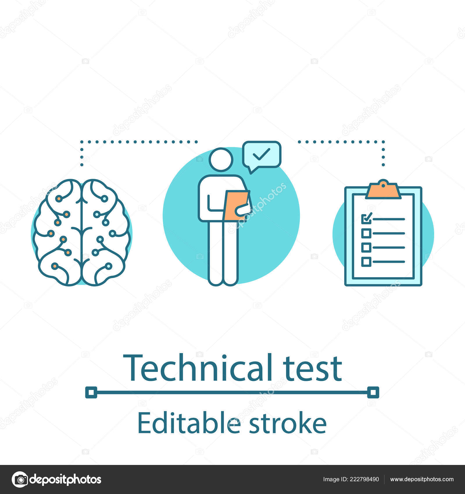 Technical Test Concept Icon Pre Employment Skill Testing Idea Thin