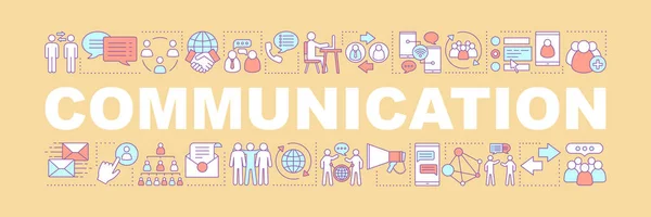 Social Communication Word Konzepte Banner Networking Plaudern Präsentation Website Soziale — Stockvektor