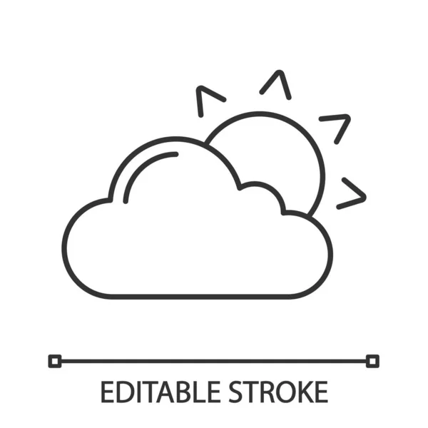 Partly Cloudy Linear Icon Cloudy Weather Thin Line Illustration Sun With Clouds Weather Forecast Contour Symbol Vector Isolated Outline Drawing Editable Stroke Stock Images Page Everypixel