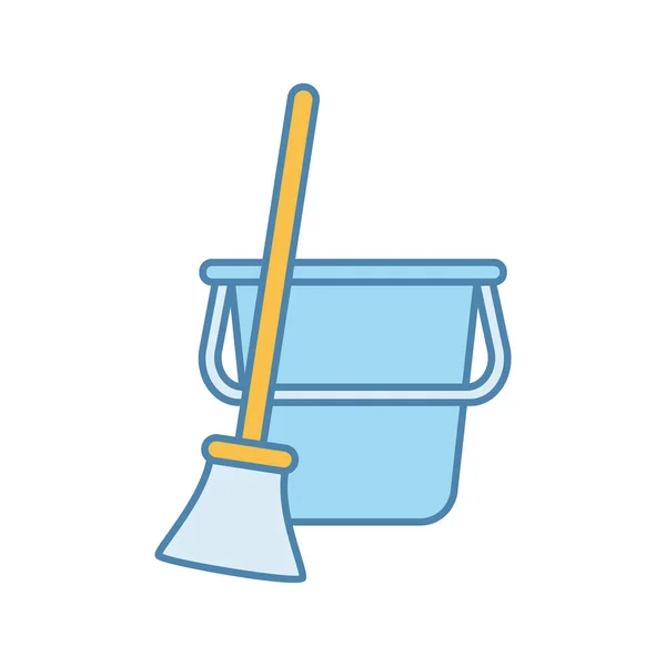 Vector bucket and mop. Cleaning Icon Stock Vector by ©Ukususha 345151228