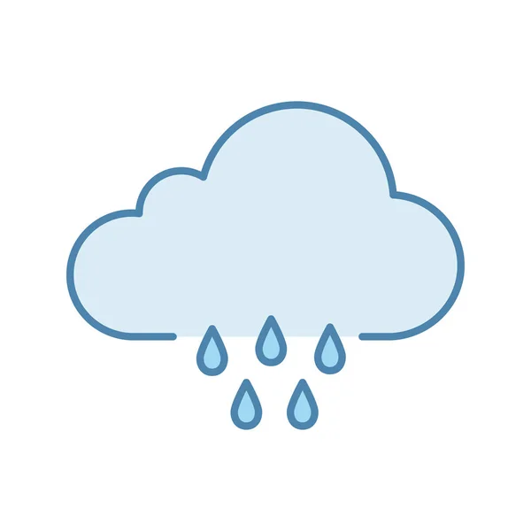 雨色のアイコン 雨を注ぐ 雨の天気 土砂降り 天気予報 分離ベクトル図 — ストックベクタ