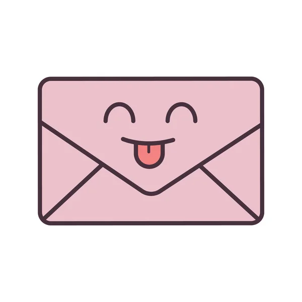 Uśmiechający Się Znak Mail Ikona Kolor Szybkie Łatwe Aplikacji Messenger — Wektor stockowy