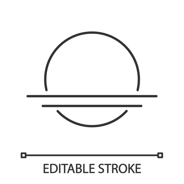 Линейная Иконка Восхода Закат Тонкая Линия Иллюстрации Восход Заход Солнца — стоковый вектор