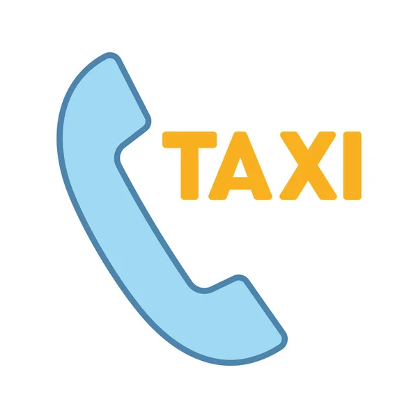 Taxi Pidiendo Devolución Llamada Icono Color Llama Taxi Llamada Alquiler — Archivo Imágenes Vectoriales