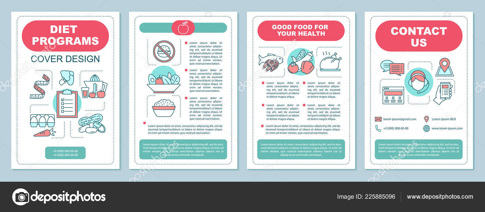 Healthy Nutrition Brochure Template Layout Dieting Program Flyer Within Nutrition Brochure Template