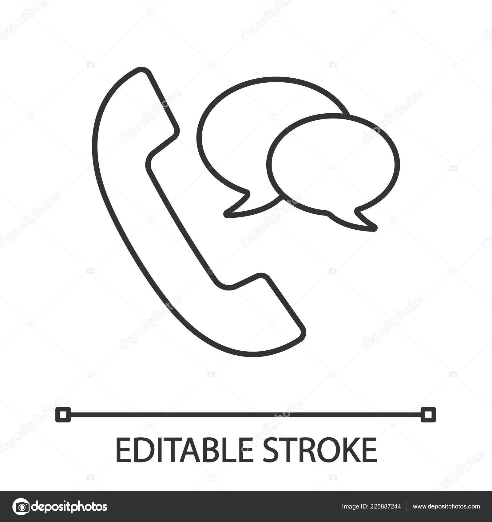 Telephone Stockio Lineal icon