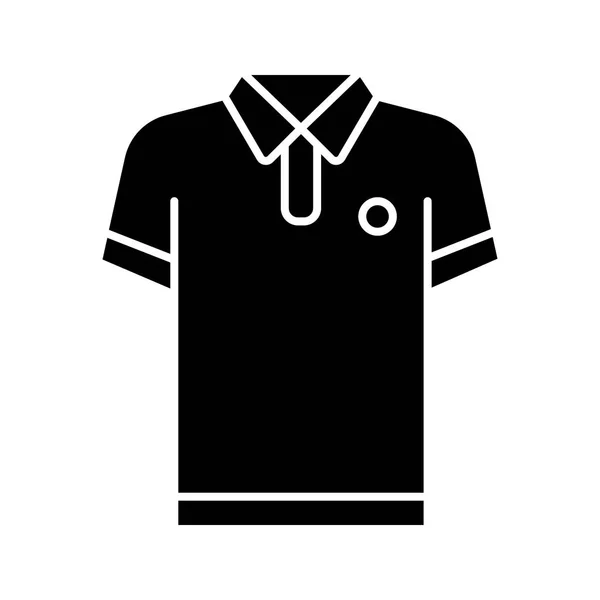 Shirt Glyph Pictogram Silhouet Symbool Casual Kleding Polo Shirt Herenkleding — Stockvector