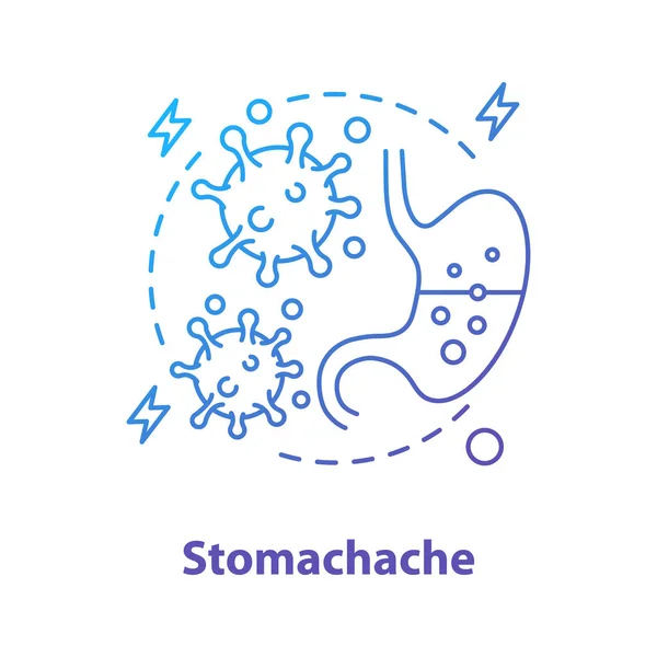 Icono Concepto Stomachak Vector Ilustración — Vector de stock