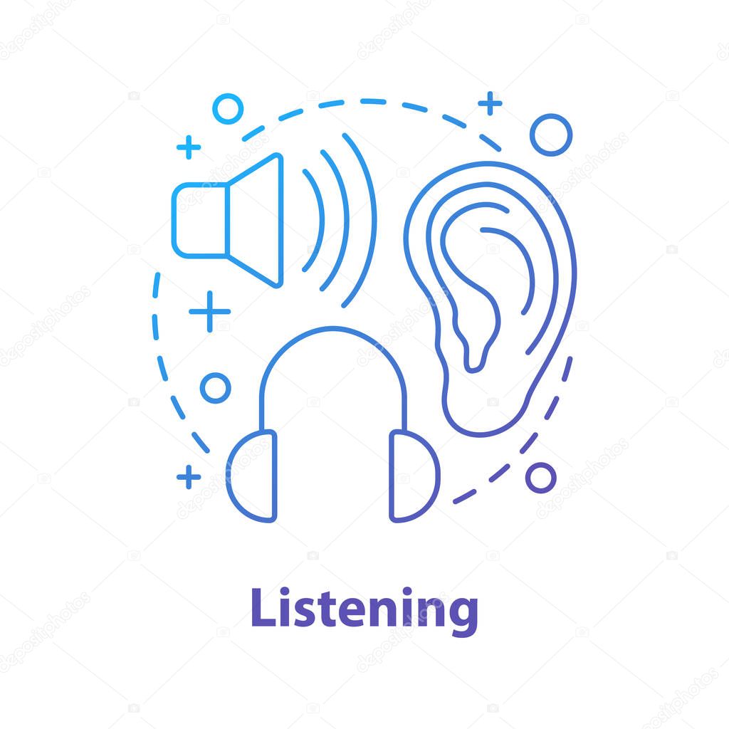 Audition flat icon vector illustration