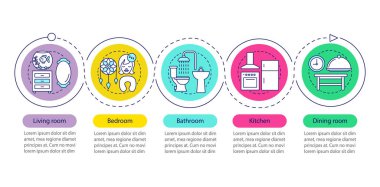 İç tasarım vektör Infographic şablonu