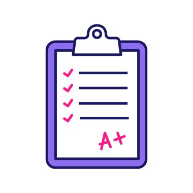 Beyaz arka plan üzerinde yaratıcı basit eğitim simgesi