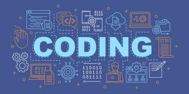 Bilgisayar programlama kelime kavramları afiş