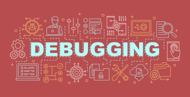 Renkli yaratıcı bilgisayar kelime kavramsal afiş