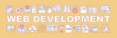 Web geliştirme word kavramları afiş