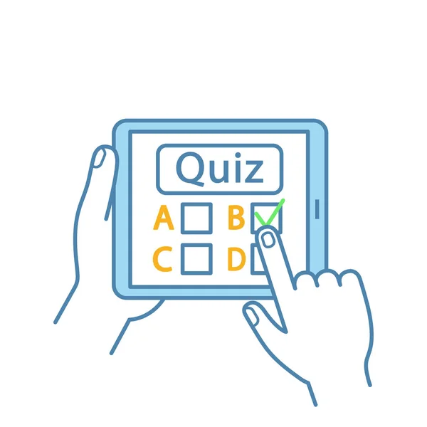 Quiz Spiel Einfache Symbol Vektor Illustration — Stockvektor