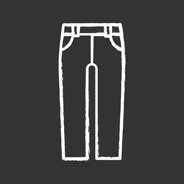 Illustration Vectorielle Icône Craie Jeans — Image vectorielle