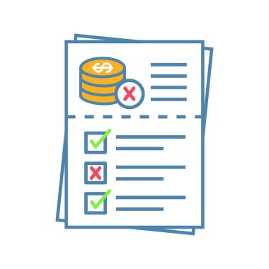 Denetim düz simge vektör çizim 