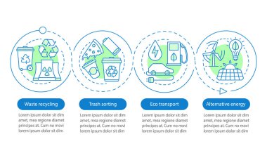 Çevre koruma vektör Infographic şablonu