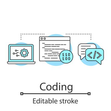 Basit yaratıcı programlama düz simgeler 