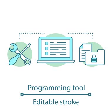 Basit yaratıcı programlama düz simgeler 