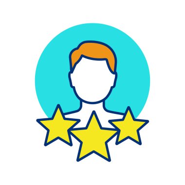 Basit mesleki deneyim lineer simgesi