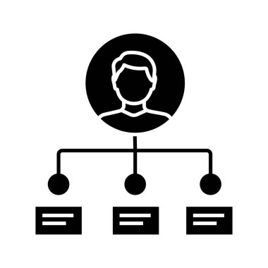 Çalışan yetenekleri ve becerileri glif simgesi