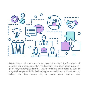 Yaratıcı düz ekip çalışması simge vektör çizim