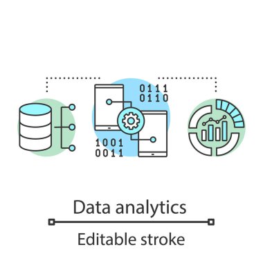 Renkli veri analiz kavramı simgesi