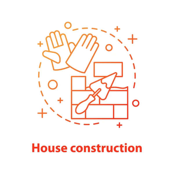 House Construction Concept Icon Vector Illustration — Stock Vector