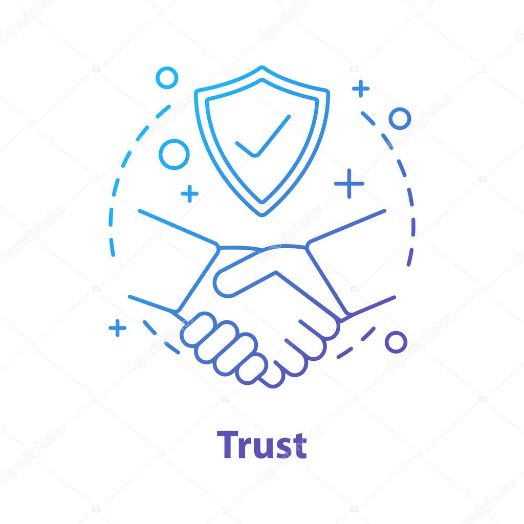 Trust concept icon vector illustration
