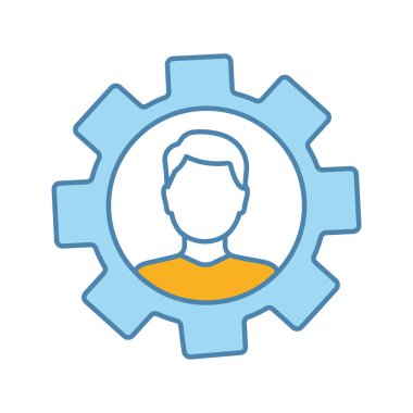 Mesleki beceri simgesi beyaz arka plan üzerinde