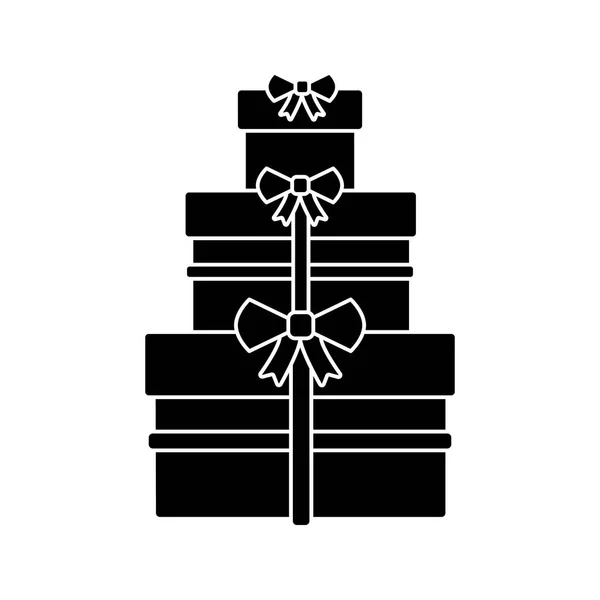 Regalos Cajas Icono Lineal Sobre Fondo Blanco — Vector de stock