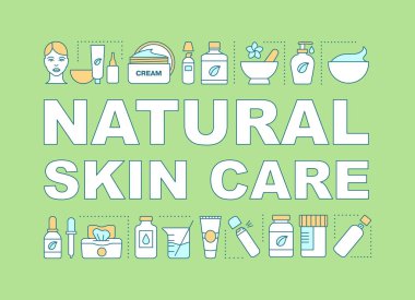 Organik kozmetik vektör afiş ile kutsal kişilerin resmi