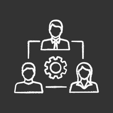 Ekip çalışması tebeşir vektör minimalist simgesi