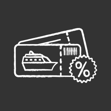 Ucuz seyir anlaşma tebeşir vektör minimalist simgesi