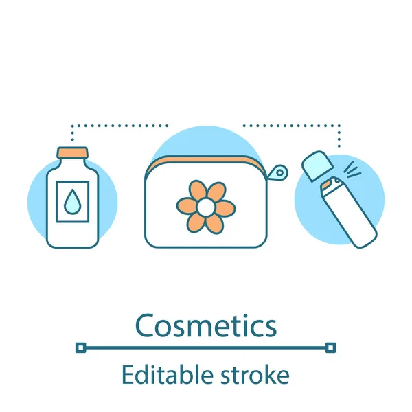 Cosméticos Concepto Vector Iconos Minimalistas Conjunto — Archivo Imágenes Vectoriales