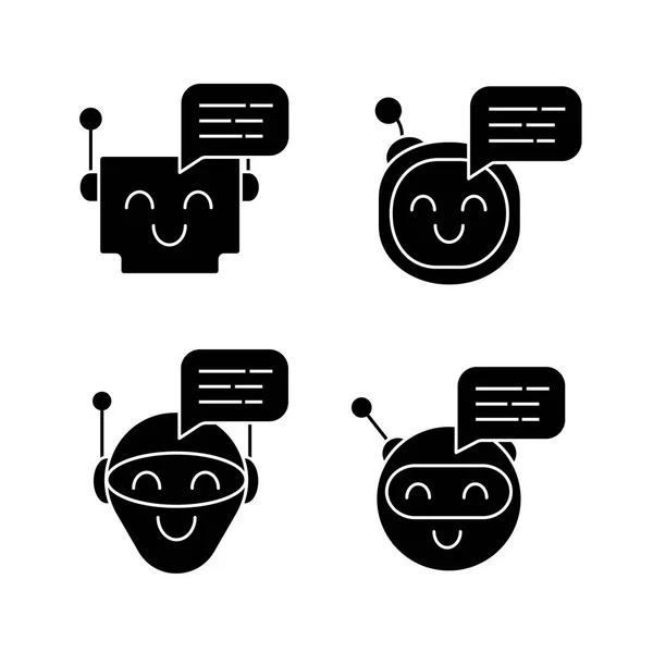 Chatbots Glyph — ஸ்டாக் வெக்டார்