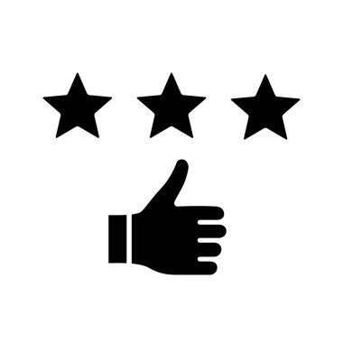 Derecelendirme glif vektör minimalist simgesi