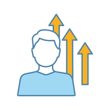 Kişisel gelişim renk vektör simgesi