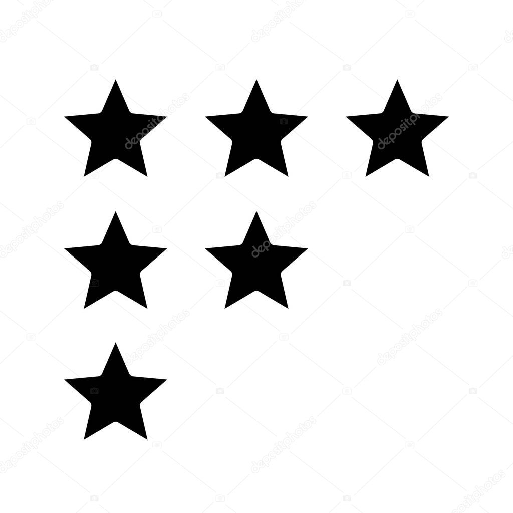 Stars rating glyph vector minimalistic icon
