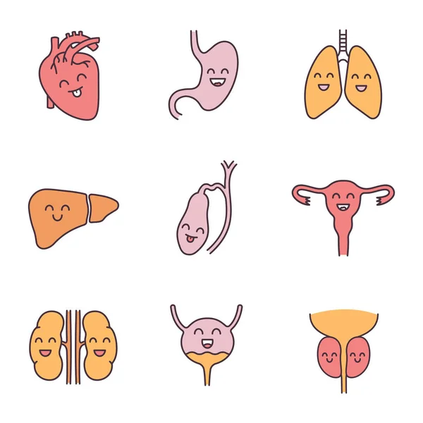 Smiling Human Internal Organs Color Icons Set Respiratory Urinary Reproductive Digestive Systems Health Isolated Vector Illustrations Stock Images Page Everypixel