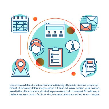 Kavram doğrusal vektör çizim iletişim 