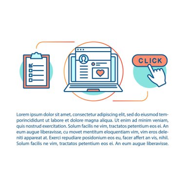 Gönüllü kavramı doğrusal vektör çizim 