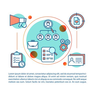 Gönüllü kavramı doğrusal vektör çizim 