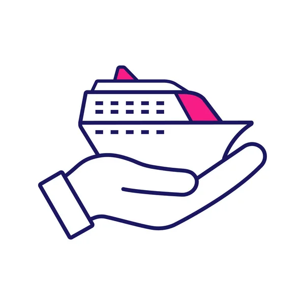 Cruise Service Colorful Vector Icon — Stock Vector