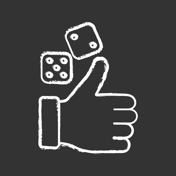Великий Палець Вгору Ігровий Крейдяний Вектор — стоковий вектор